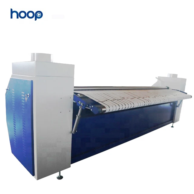 HOOP Sheet Ironer for Linen Sheets laundry finishing Folder bed sheet feeder machine automatic shirt ironing garments auto3300mm