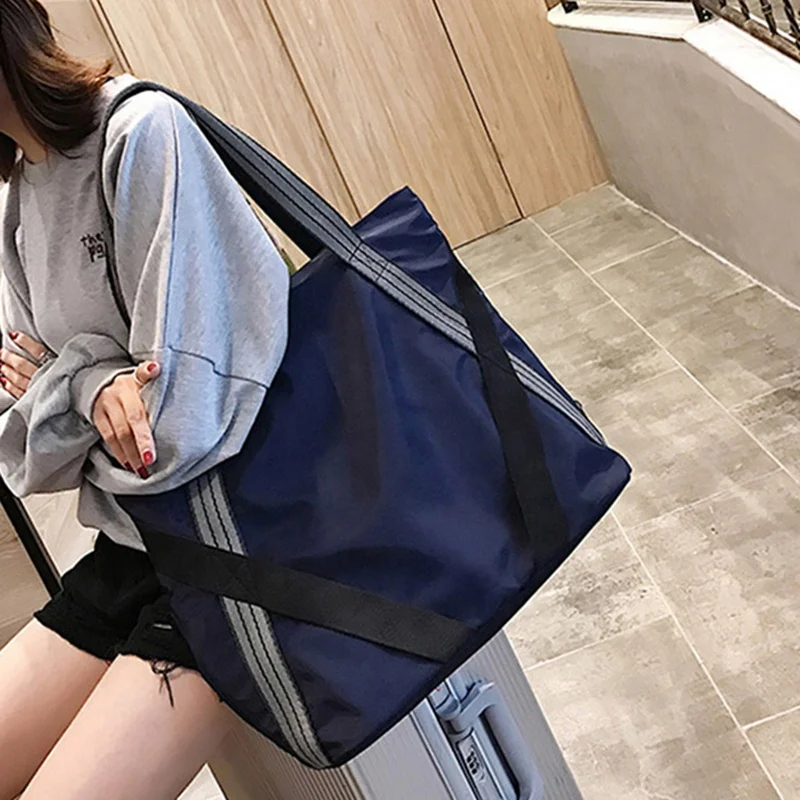 2022 OMOI Custom Casual Large Nylon Women Ladies Shoulder Bag Hand Bag Beach Tote Bags For Women Handbags