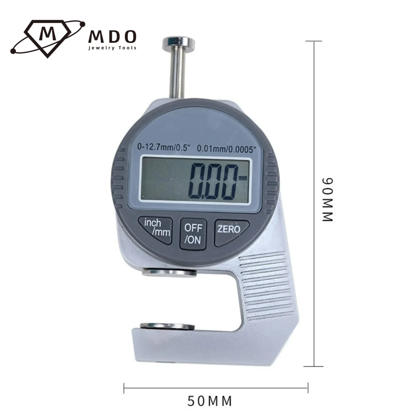 Jewelry Paper Cloth Metal Digital Thickness Measuring Gauge 0-12.7mm 0.01mm Thickness Electronic Mini Digital Thickness Gauge