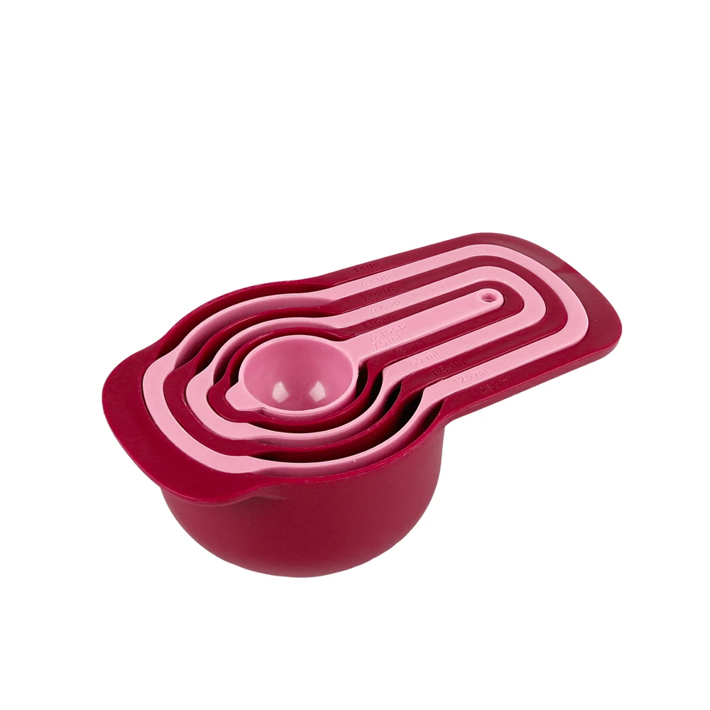 6 pcs custom bulk eco-friendly scoop multi 7.5ml 1/2 tsp 15ml 1tsp plastic pp measuring spoons set of 6