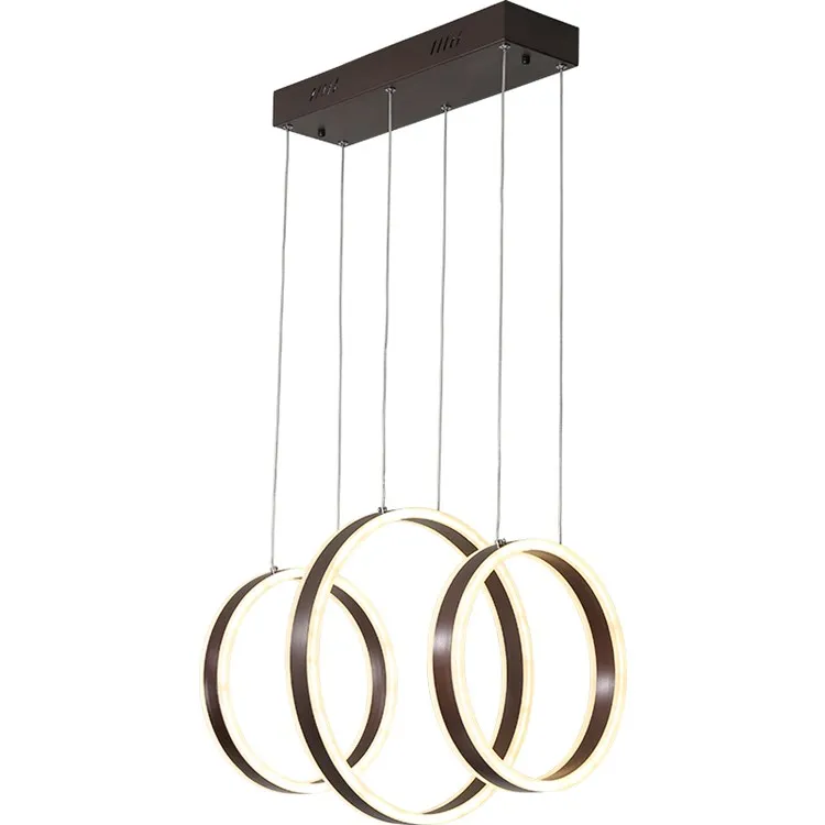 Restaurant balcony living room pendant light brown and gold chandelier modern minimalist chandelier
