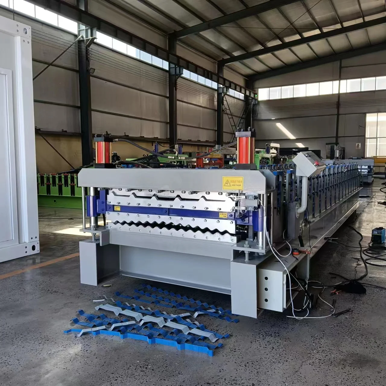 double layer roof metal roll form maker  wave corrugated roof sheets  trapezoidal roof tile making machine