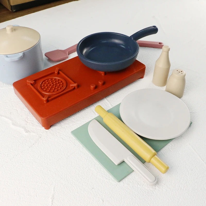 PISSEN 2023 New Custom Silicone Baby Pretend Play house Kitchen Cooking Toys Set Kitchen Toys for Girls Kids