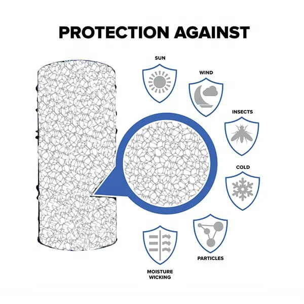 Fashion Design Fishing Buffs Camo Face Wind Sun Protection Head Tube Bandana