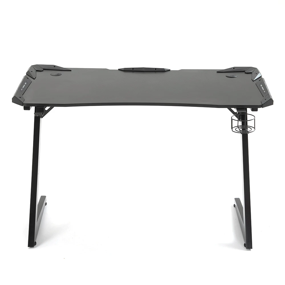 
Hot Sale Metal Frame Z Shape Esports RGB Led Gaming Table For Gamer 