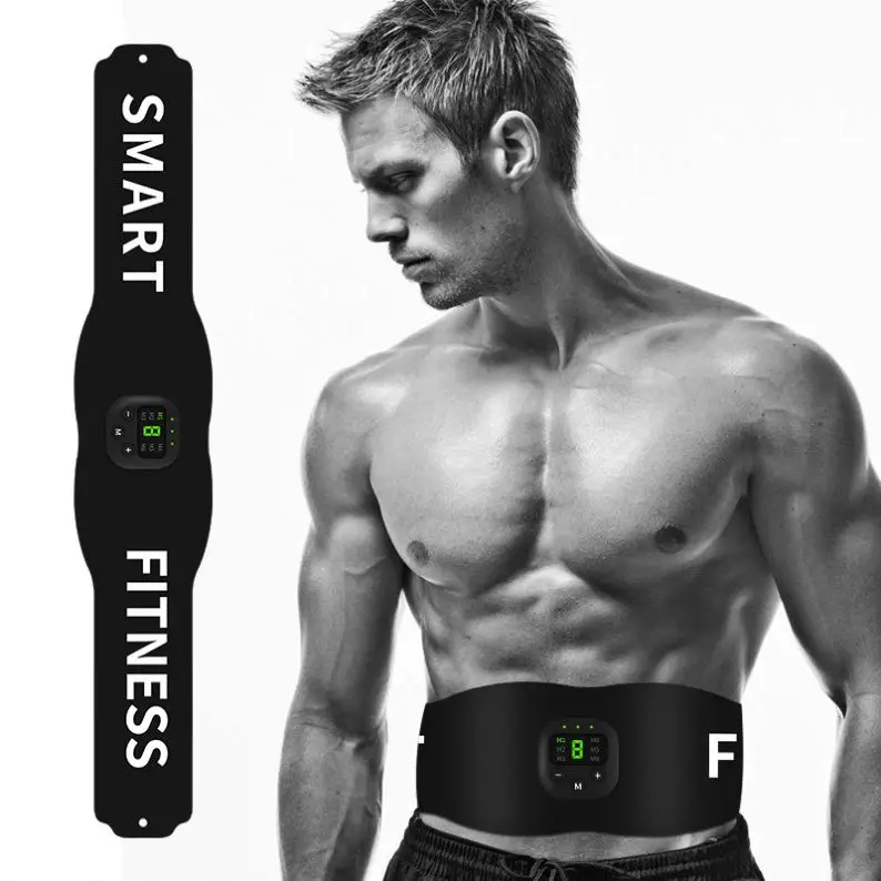 Obestec ABS Stimulator Belt Abdominal Toning Belt Portable EMS Muscle Stimulator Machine Home Office Fitness Workout Equipment