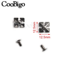 100Sets Metal Concho Rivet Studs Rivets Spikes Punk Rock Leather Decor Shoes Belt Bags Clothing DIY Craft Accessories Retro