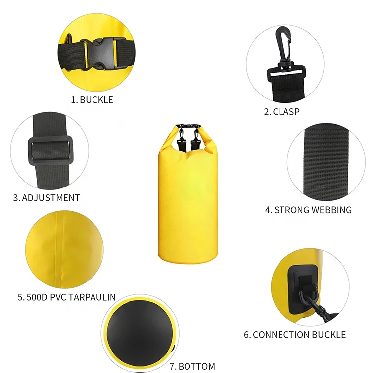 Waterproof Dry Bag Outdoor Lightweight Dry Pack Waterproof Bags 5L 10L 20L Dry Sacks for Kayaking Rafting Boating Hiking