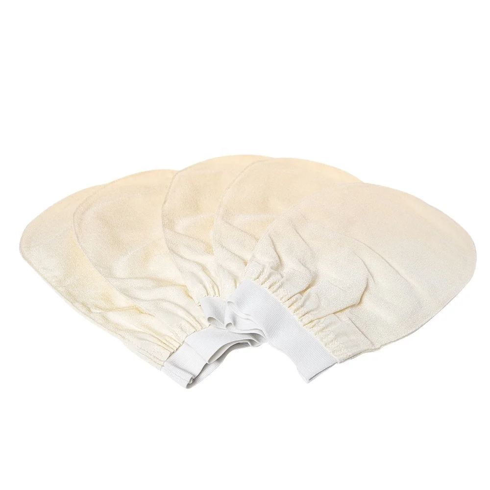 Турецкая шелковая 100% веганская скруббер для тела отшелушивающая перчатка с логотипом ванны кисть Экологичная экологичная