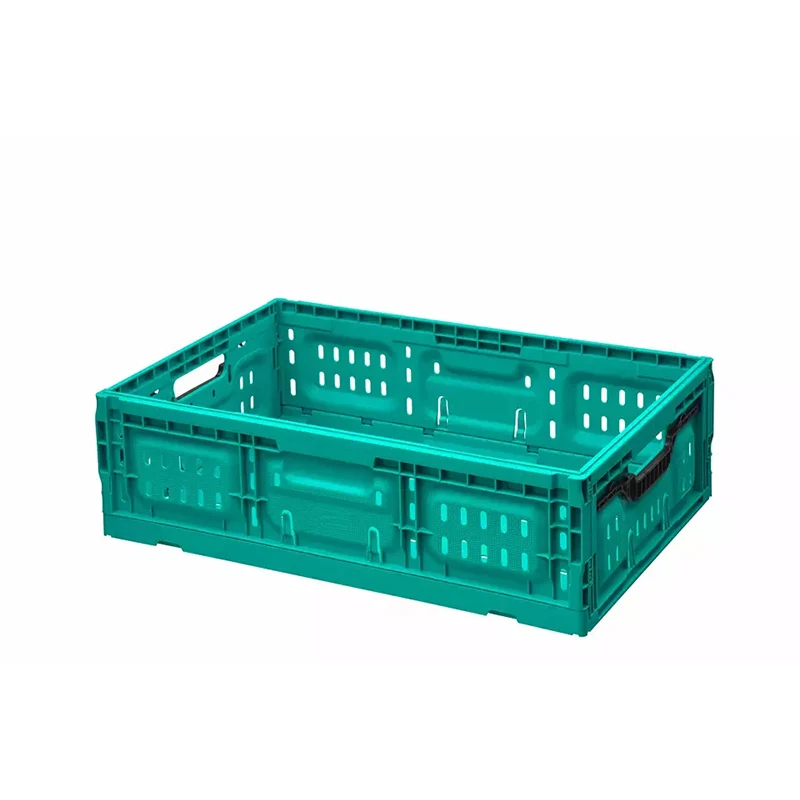 Industrial Use Mesh Plastic Folding Crate Storage Transporting Box Crates