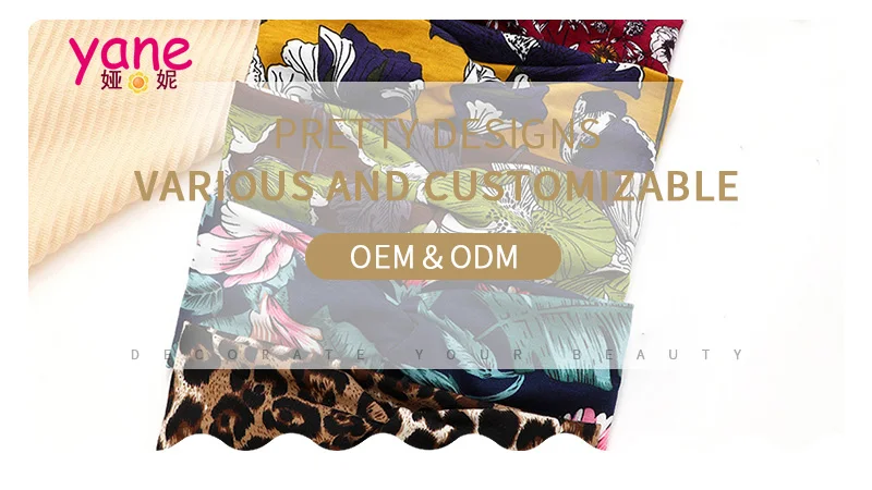 Soft Printed Hair Bands High Elasticity Sweatband Sports Hair Bands Yoga Bands Headwear Daily