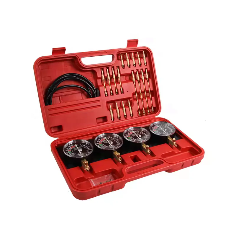Vehicle Carb Sync Gauge Fuel Vacuum Carburetor Synchronizer Gauges Set 4 Cylinder Balancer Shockproof Tools for Car Motorcycle