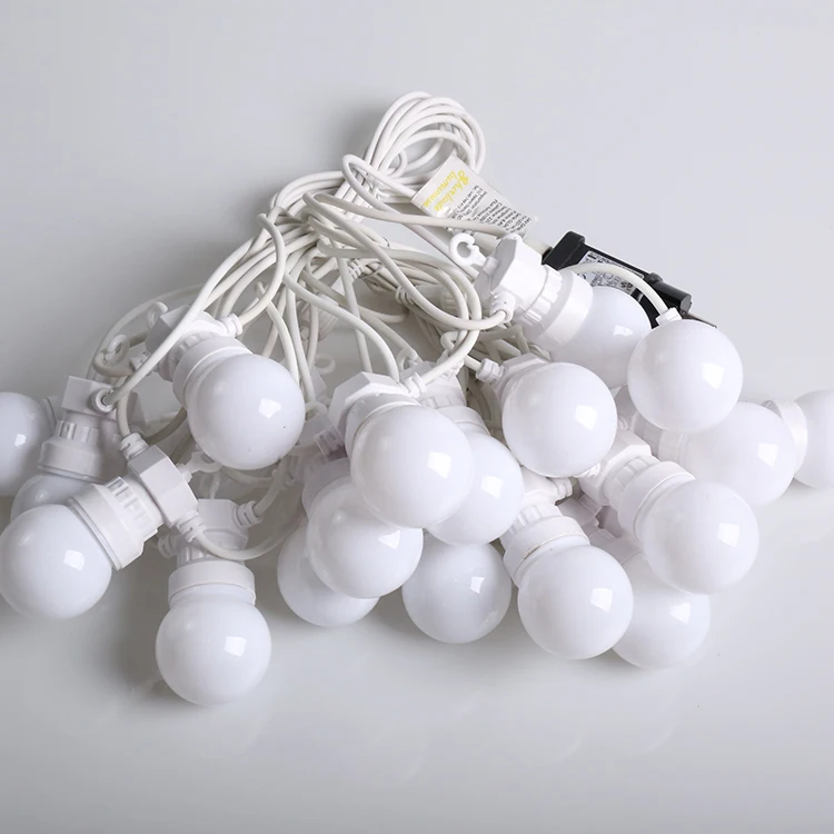 Ningbo Waterproof G50 Led String Decoration Lights Wedding and Garden Decorative Light Christmas Warm White Outdoor 10m 220V 24v