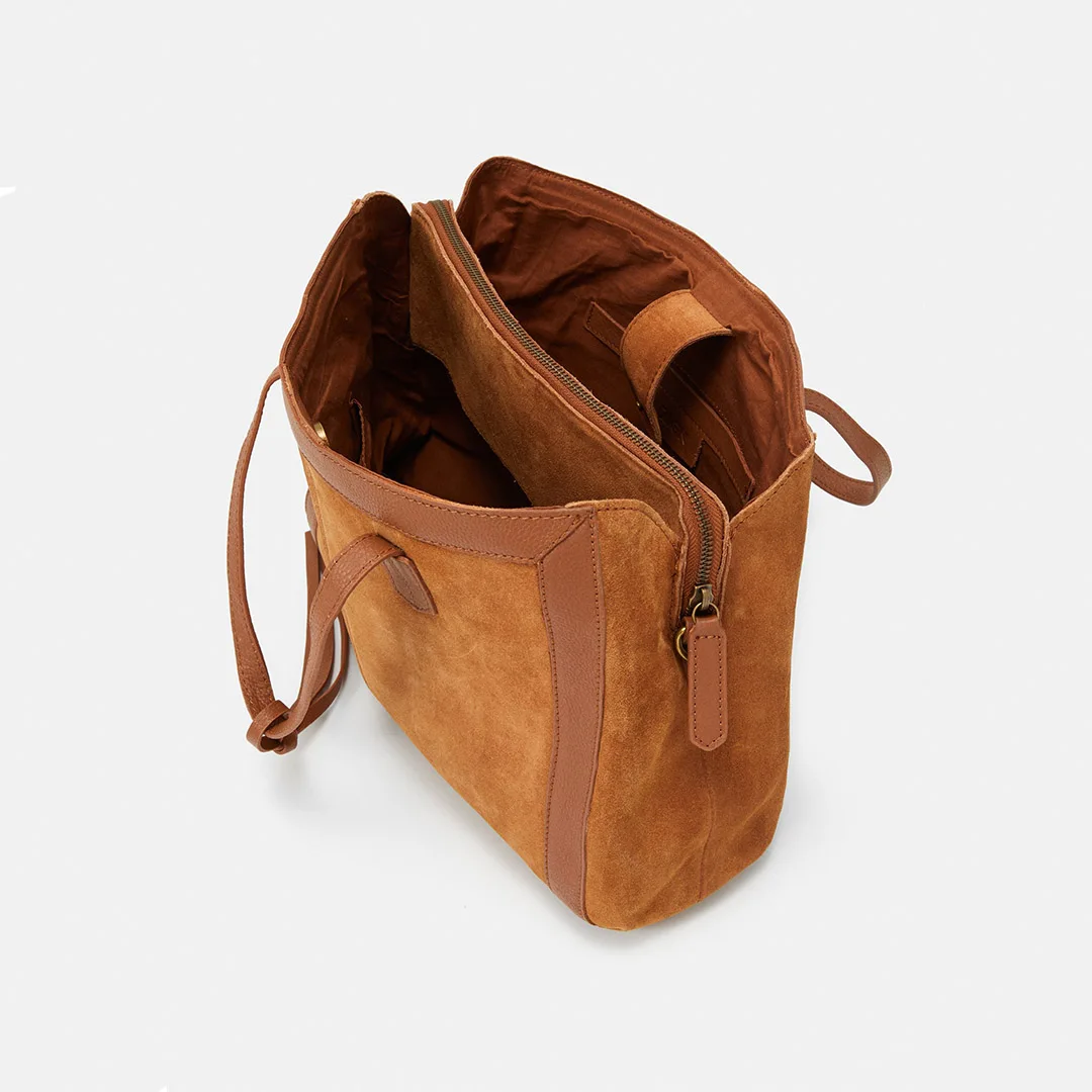 Plain Large Suede Women Cotton Leather Fringe Bags Handbag With Tassel