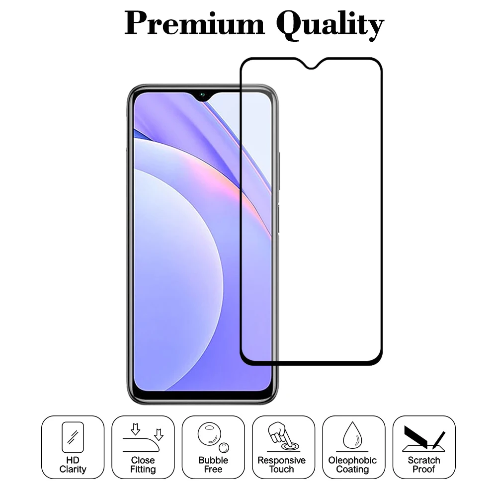 
newest wholesale on stock silk screen tempered glass screen protector for xiaomi redmi 8 8A 9 9A 9C 9T cell phone accessories 