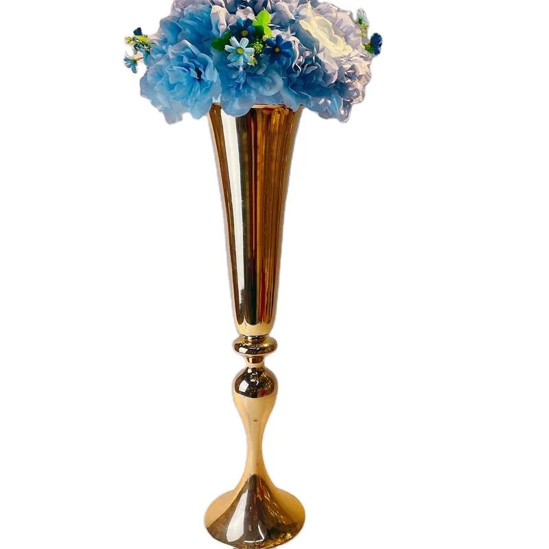 Golden Metal   Vase Table Centerpiece Flower Holder Wedding Events Vase