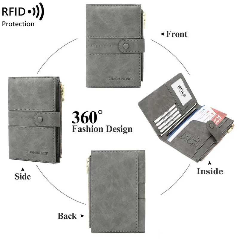 2024 new arrival wholesale passport cover custom leather rfid passport holder wallet