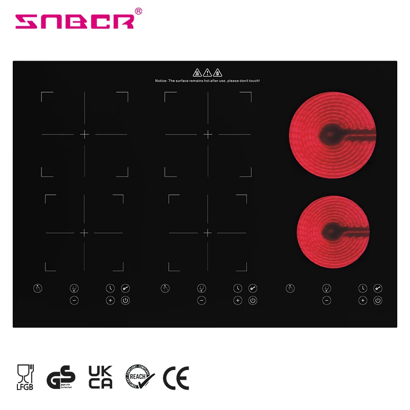 Cheap 9000W Six Cookers Dual Overheating Protection Fashion Wholesale Price Infrared Cooker Induction Cooktop Cooker