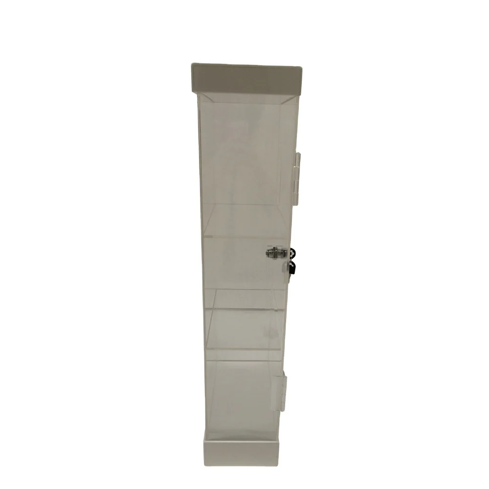Modern Wine Bottles Display Holder and 3 Tier Counter Top Acrylic Free Standing Tabletop Display Wine Display Cabinet