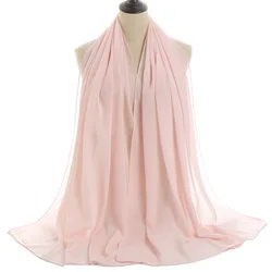Wholesale Available Plain Premium Chiffon Hijab Malaysian scarf Pearl Chiffon Hijab