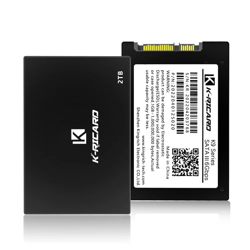 K-ricard OEM 2,5 дюймов SATA3.0 SSD 128 ГБ 256 ГБ 512 ГБ 1 ТБ 2 ТБ 2,5 жесткий диск Ssd для ноутбука