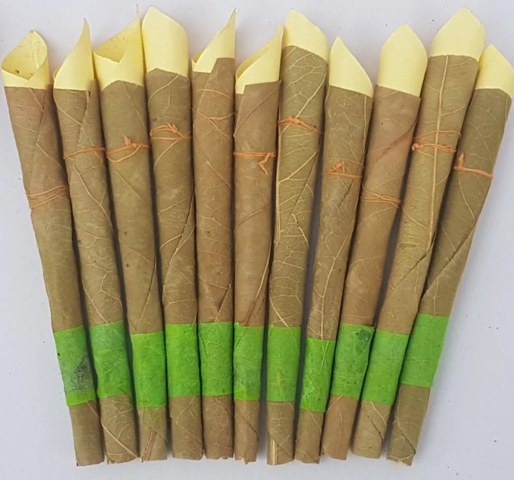 
Super slow burning leaf Cigar Flavored Pre Rolled Cones Joints Blunts wraps OEM Flavored cones Lemon Mint pre rolled leaf 