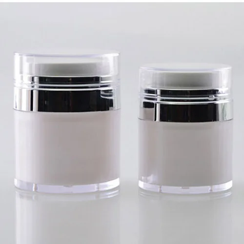 2023 Hot sales high quality and best price for logo printing wholesale full white 15g 30g 50g acrylic airless cream jar
