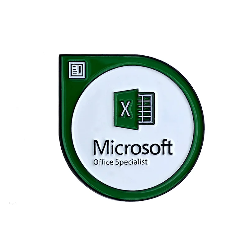 Индивидуальный дизайн и сделать логотип Microsoft для Excel лацкан булавки