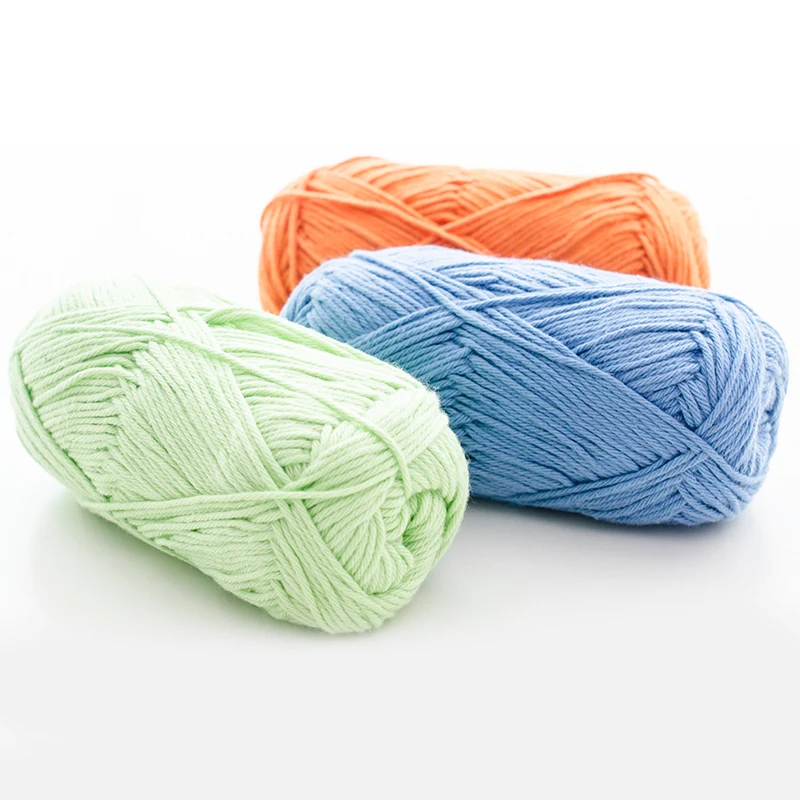 100 Mercerized Cotton Thick Soft Yarn For Baby Hand Knitting