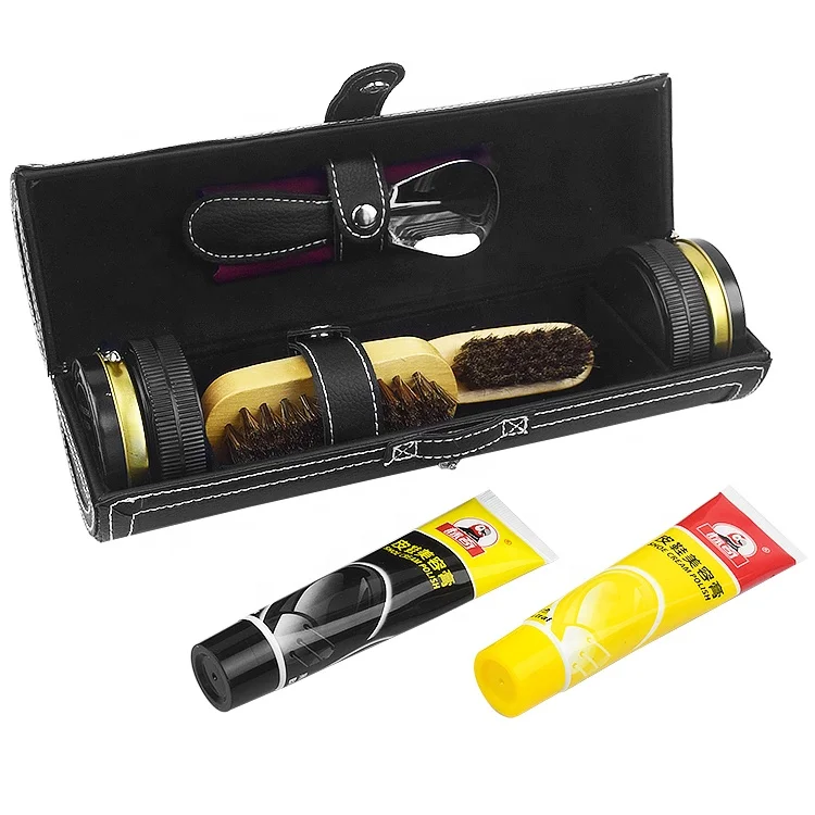 Personalized shoe care kit and  travel man polish kit for cleaning