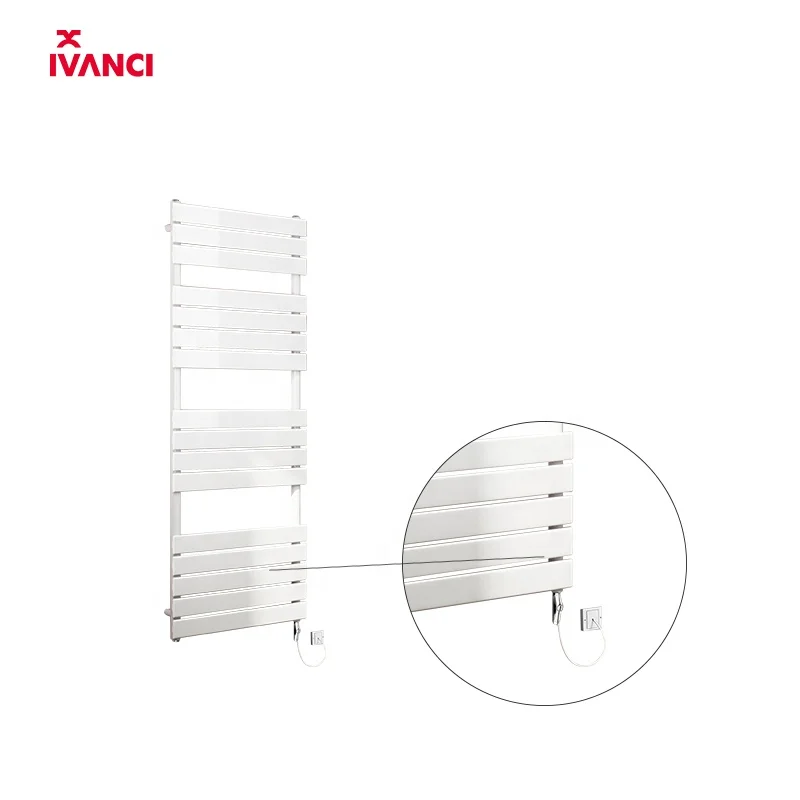 IVANCI 1600*600mm White electric heating bathroom towel radiator warmer with thermostatic controller