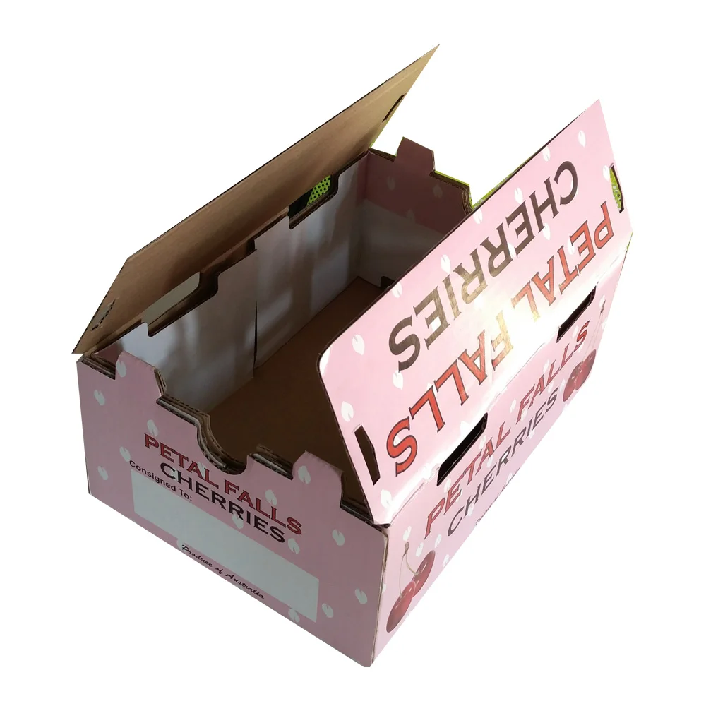 Corrugated carton paper box customized printing kitchen packing cherry fruit