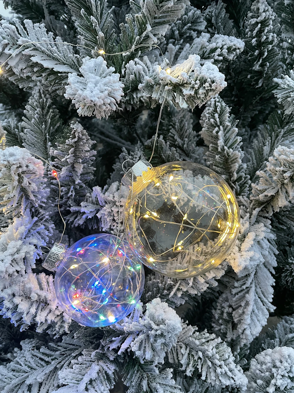 Wholesale Christmas Ball ornaments Dia 6cm-10cm fillable Christmas baubles clear plastic matte
