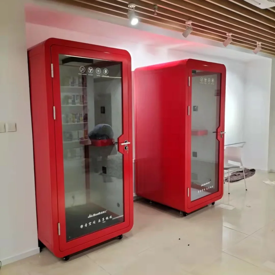 XS-05 Phone Booth Low Noise 30db Telephone Pod Acoustic Movable Silence Booth Commercial Office Private Meeting Soundproof Room
