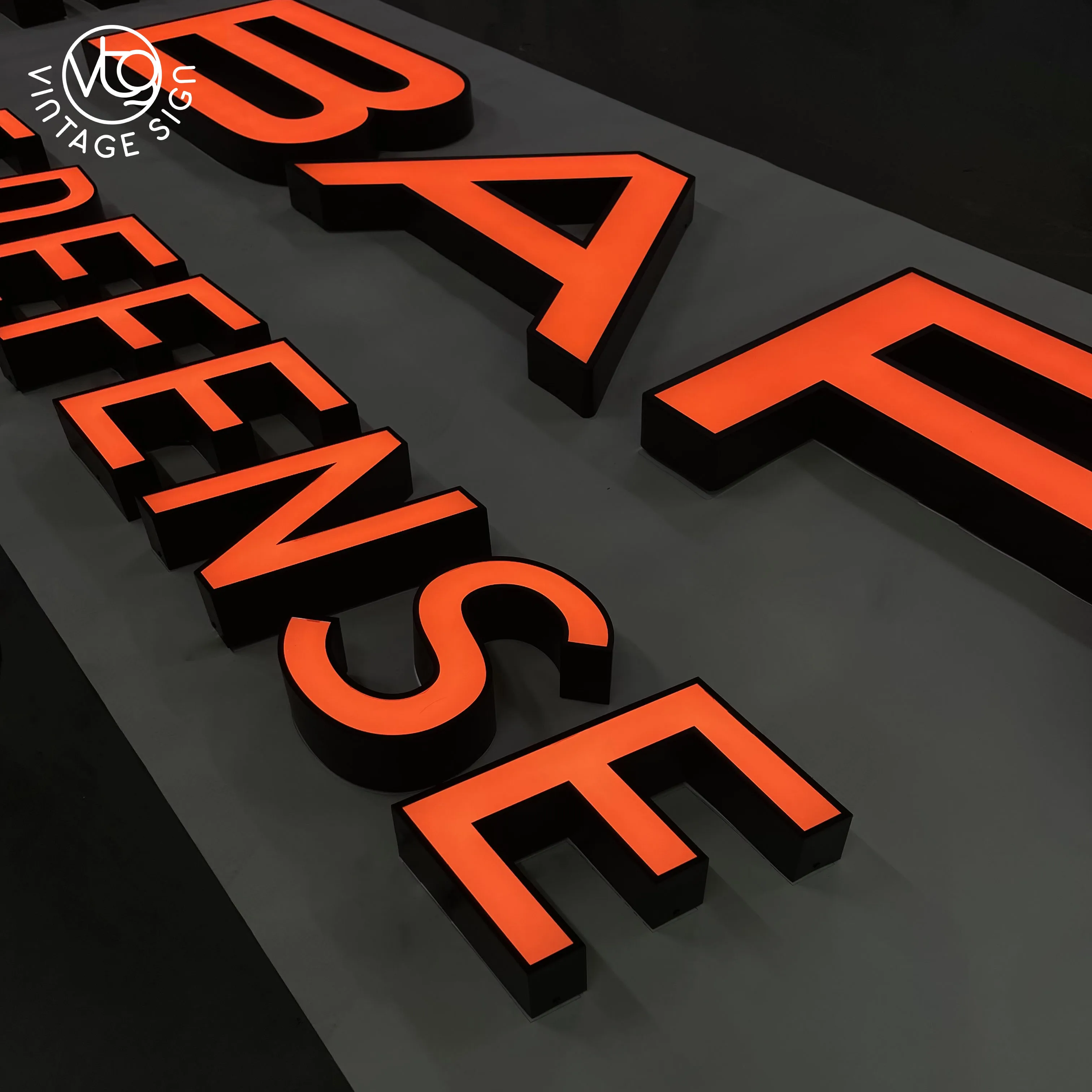 3D Signage Company Logo Led Number Lights Custom Led Light Logo Sign Steel Outdoor Light Signboard Led Wall Sign Board Design
