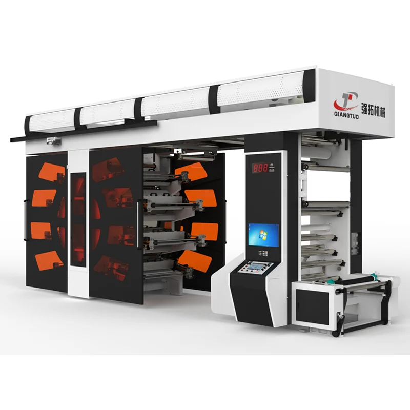 2 4 6 8 colors Central Drum CI Type High Speed Flexo Flexographic plastic paper bag printing machine flexographic Printer