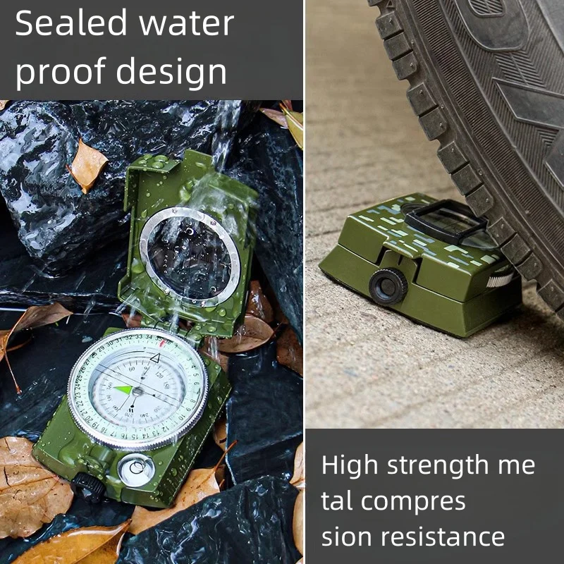 Compass American style outdoor multifunctional high-precision professional camping luminous compass