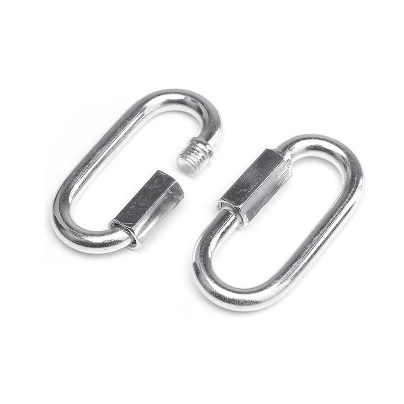 Соединитель BOHU, карабин, брелок, пряжка, цепь, оборудование для такелажа, Овальный быстроразъемный гальванизированный