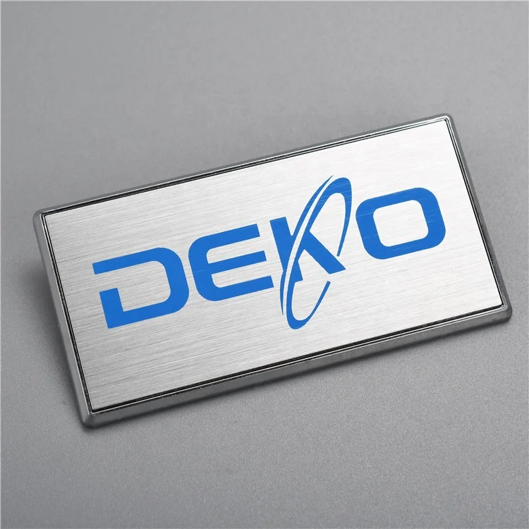 Brand Plate Metal Logo Aluminum Name Custom