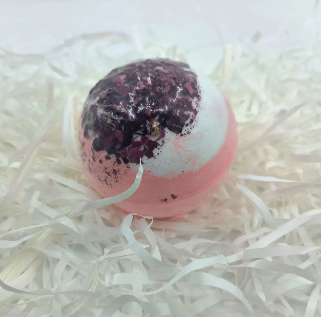 100g Bath salt ball with dried flower two-color bath salt ball set