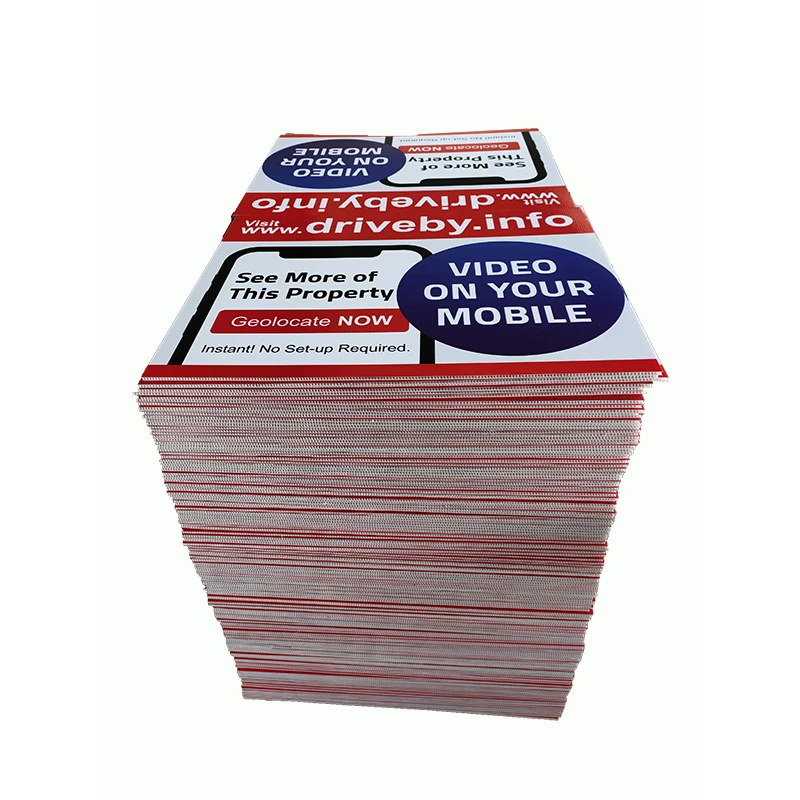 Free Sample 18*24 inches PP corrugated sheet custom traffic letter signs Party Welcome Yard sign