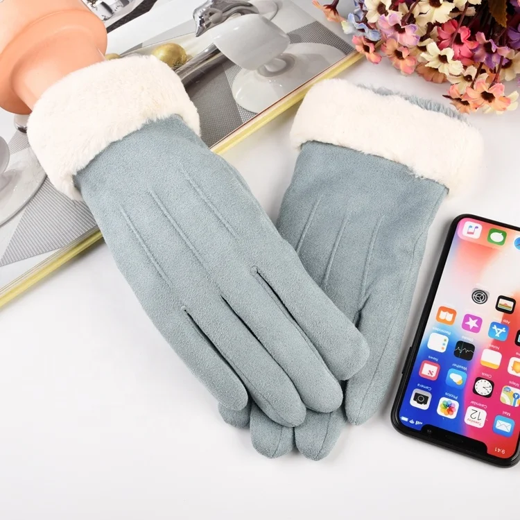 Fashion gloves for women wholesale All-fingered warm female gloves