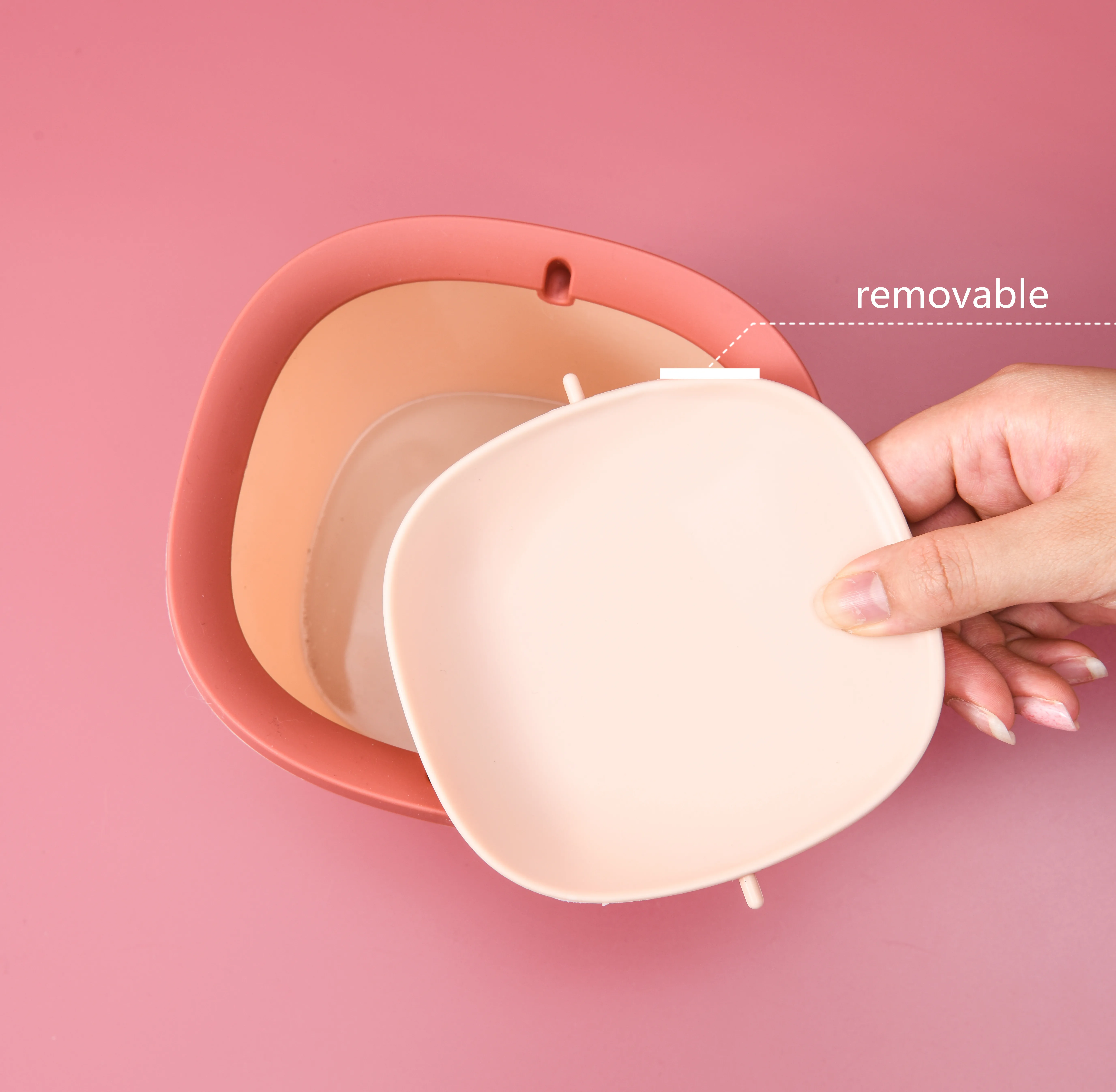 Mini plastic trash compactor swing lid desktop table top Trash Can bin