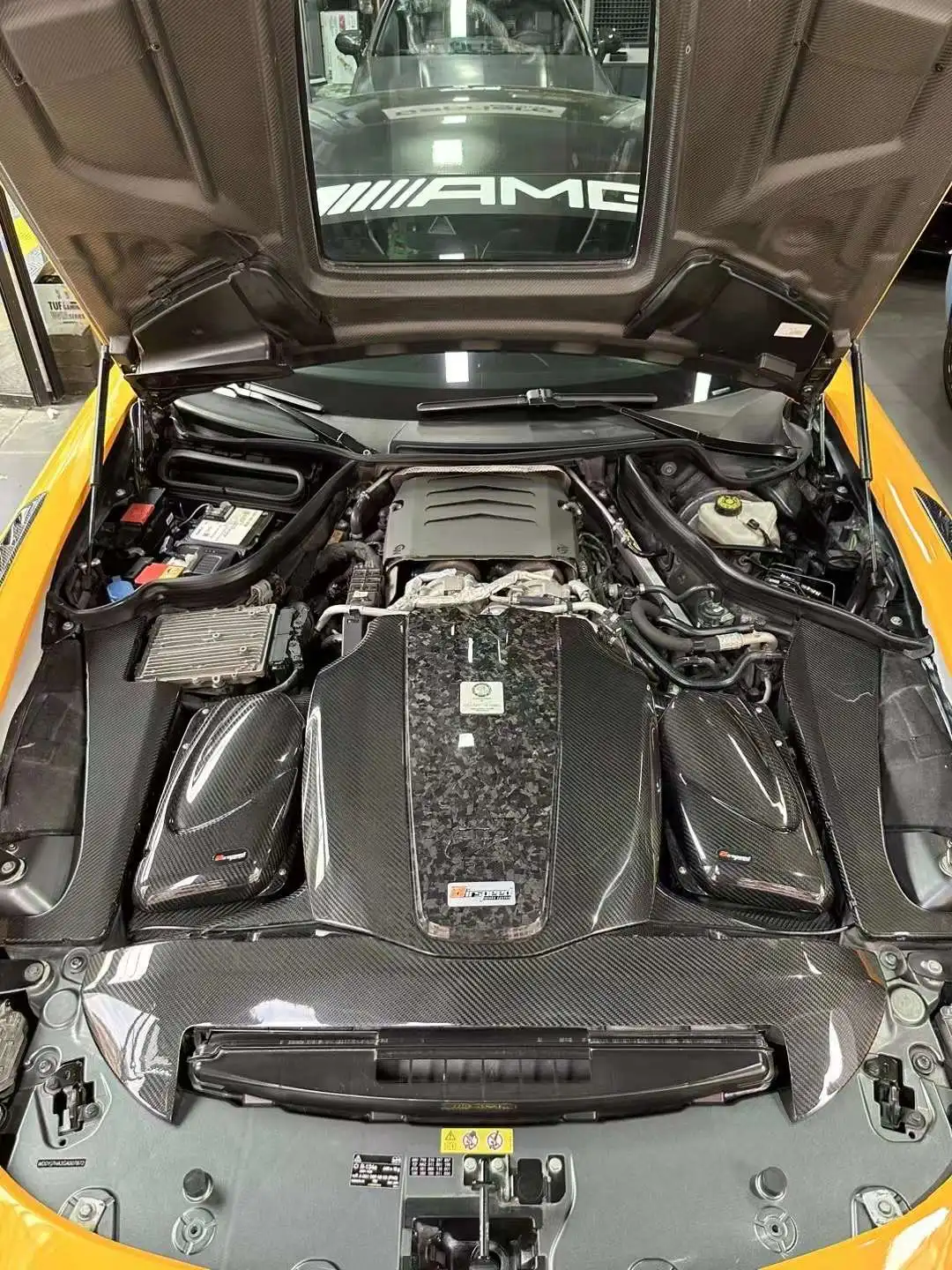 Воздухозаборники Airspeed Brand Auto Engine Systems 100% из сухого углеродного волокна для BENZ AMG GT 4