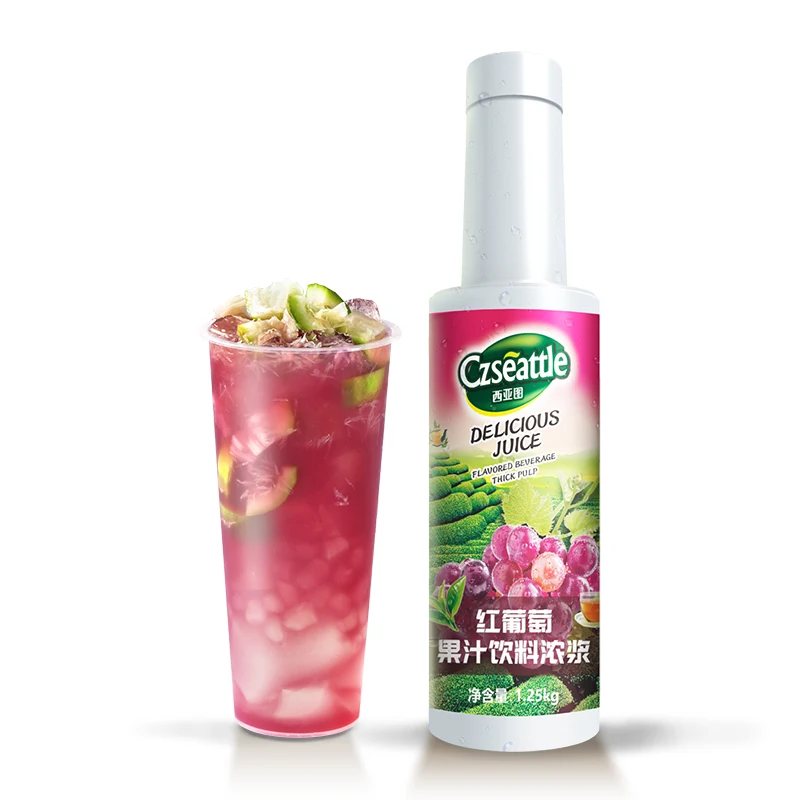 Czseattle Red grape fruit juice drink & beverage fruit juice syrup concentrate for milk tea drinks