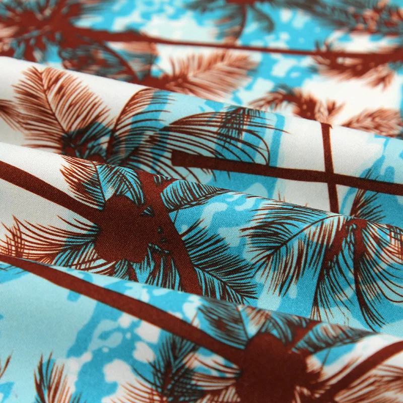 
100 Polyester Printed 75D*75D Peach Skin Fabric For Beach Shorts 