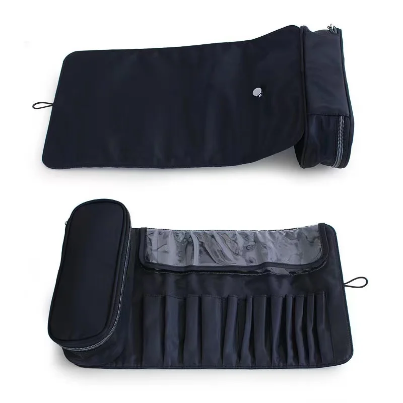 Portable Makeup Brush Organizer Bag For Travel Cosmetic Makeup Brush Roll Up Case Pouch Bag