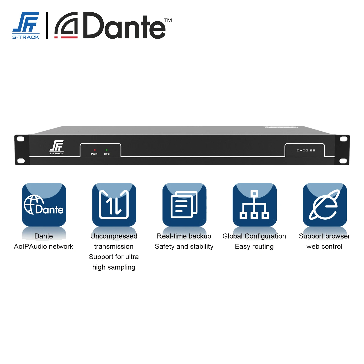 8 input 8 output network audio connectivity machine solutions Dante Interface