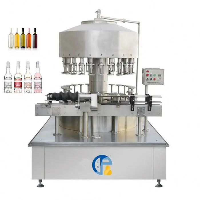 High Efficiency Automatic vacuum rotary 12 18 24 36 Heads liquid filling machine vodka spirit whisky wine filling machine
