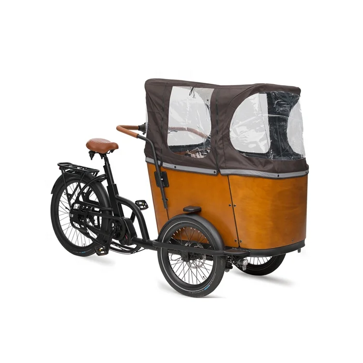 EU warehouse stock fashion electric family cargo bike three wheel 7 speed elektrische bakfiets cargo bike